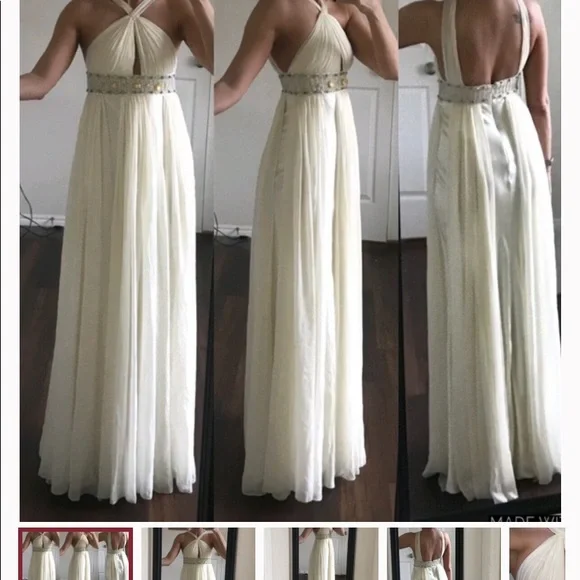 Marc Bouwer purple silk beaded gown - Picture 3 of 8